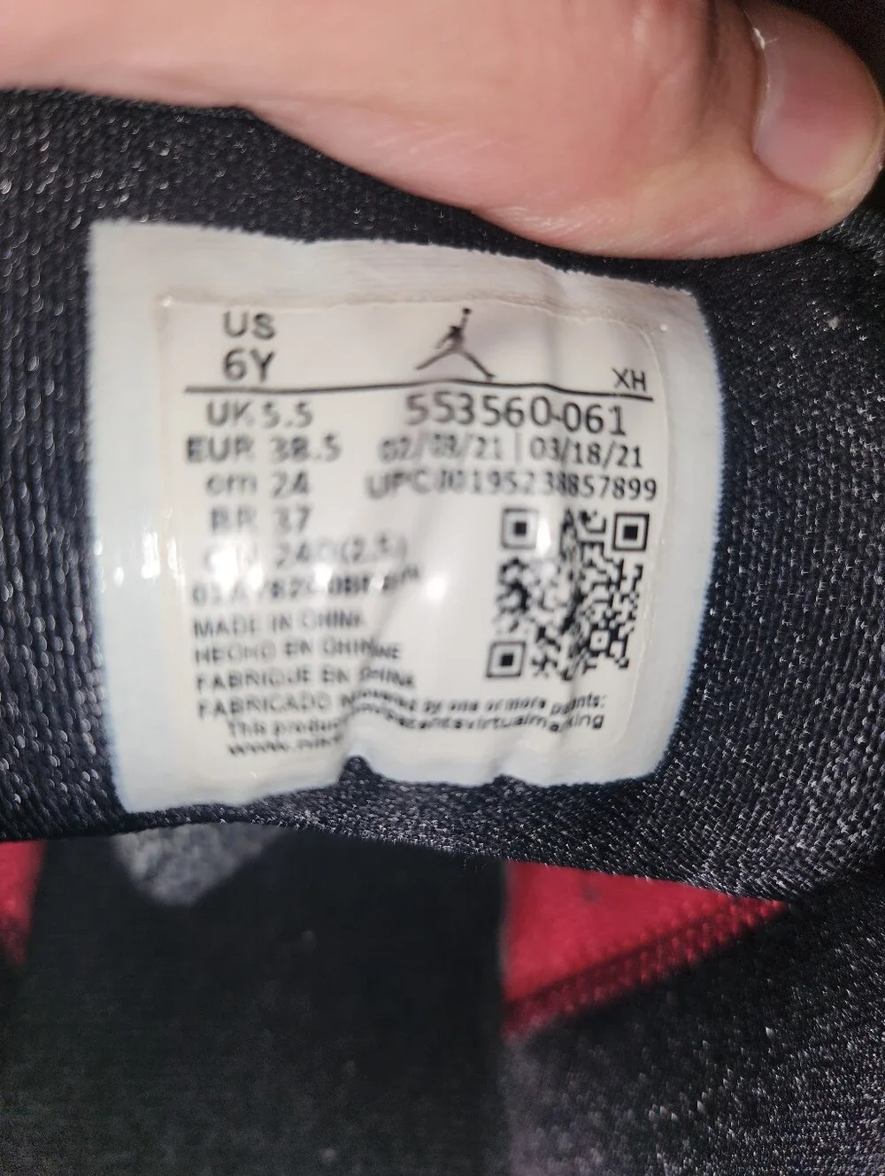 Kids Nike Air Jordan 1 Low Size 6